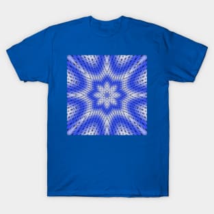 Blue and white abstract pattern background T-Shirt